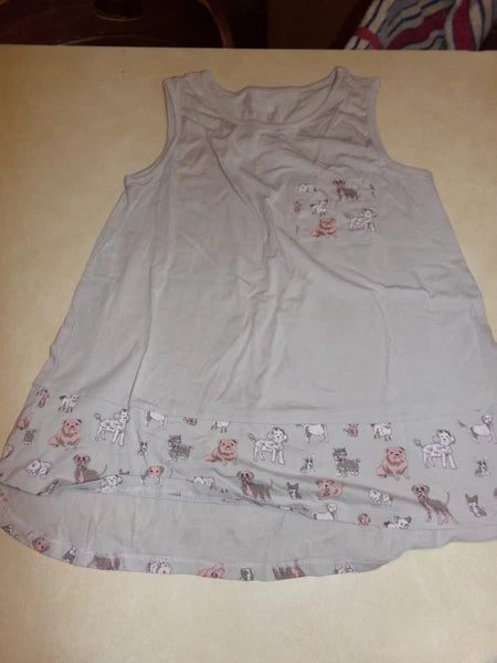 Pajama Set Size XS Pants & Sleeveless Top Cute Doggies