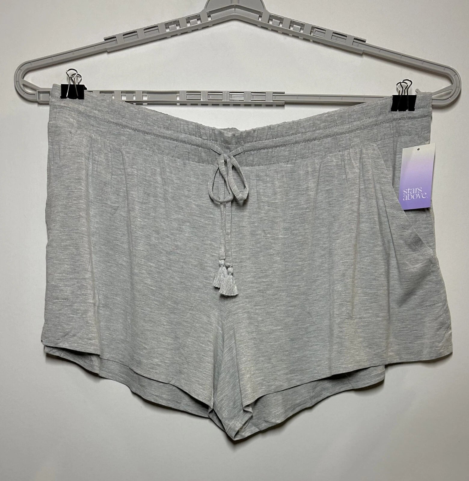 Women's Plus Size Beautifully Soft Pajama Shorts - Stars Above Gray 2X