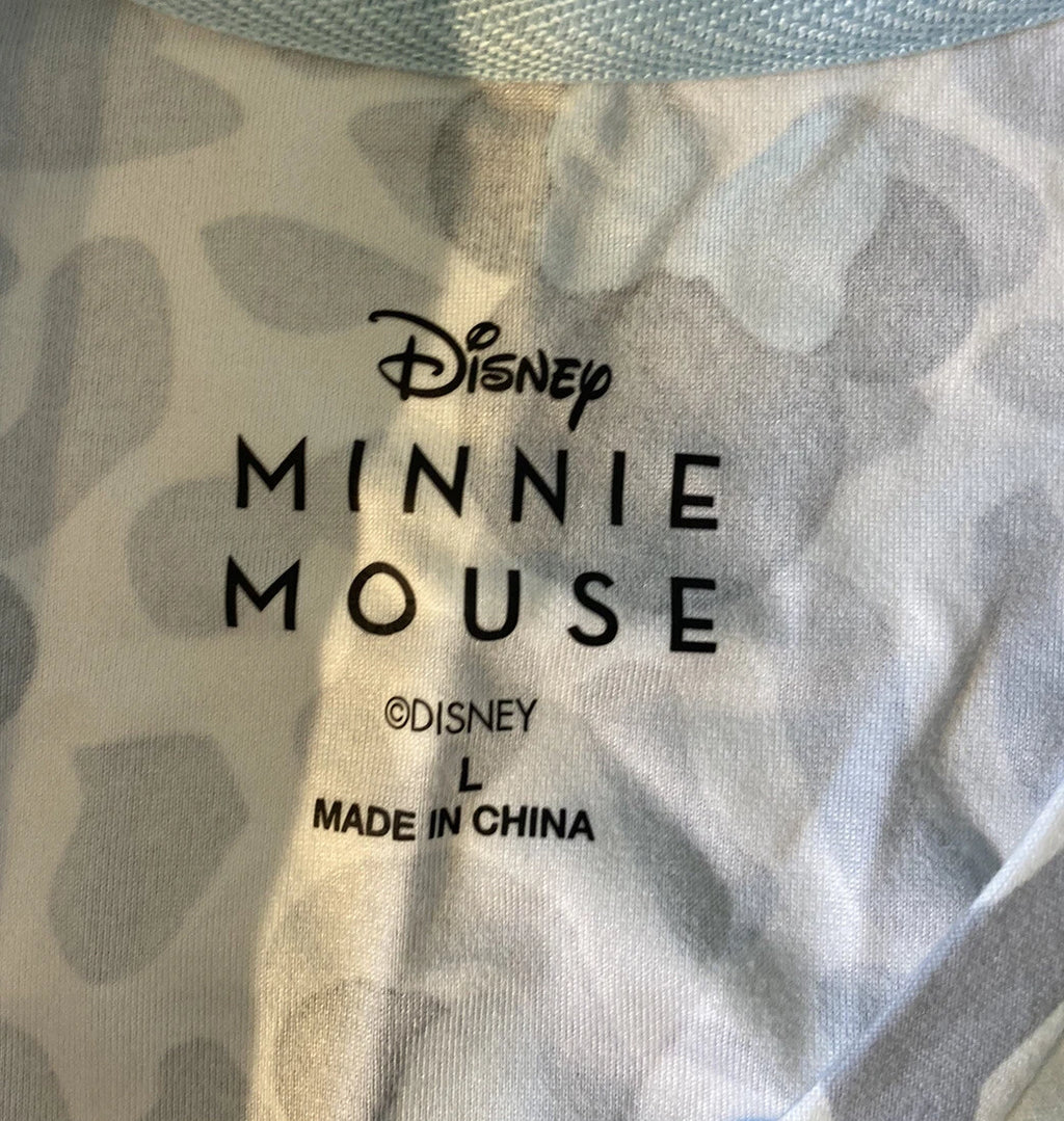 Disney NWT Women’s Jersey raglan & Jogger pajama set Size L White Grey AI