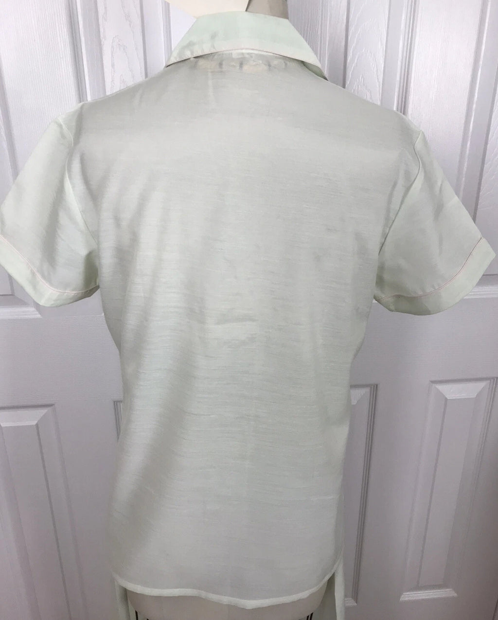 NWT FEDO ASIAN EMBROIDERED S/S PAJAMA SET/LOUNGE WEAR GREEN SIZE L