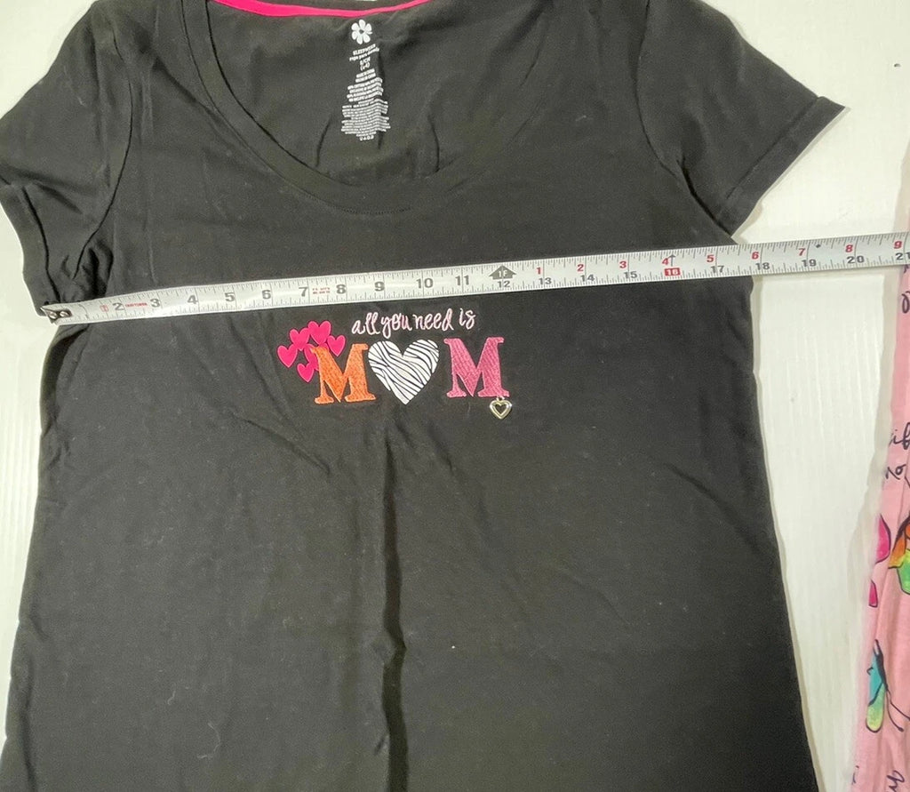 All You Need Is Mom Woman’s Cotton Blend Sleepwear Tee Pant 2Pc Set S 4-6