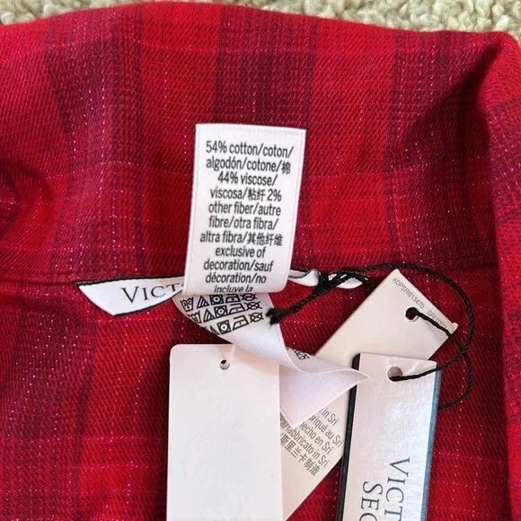New! Victoria’s Secret size M red two piece pajama set