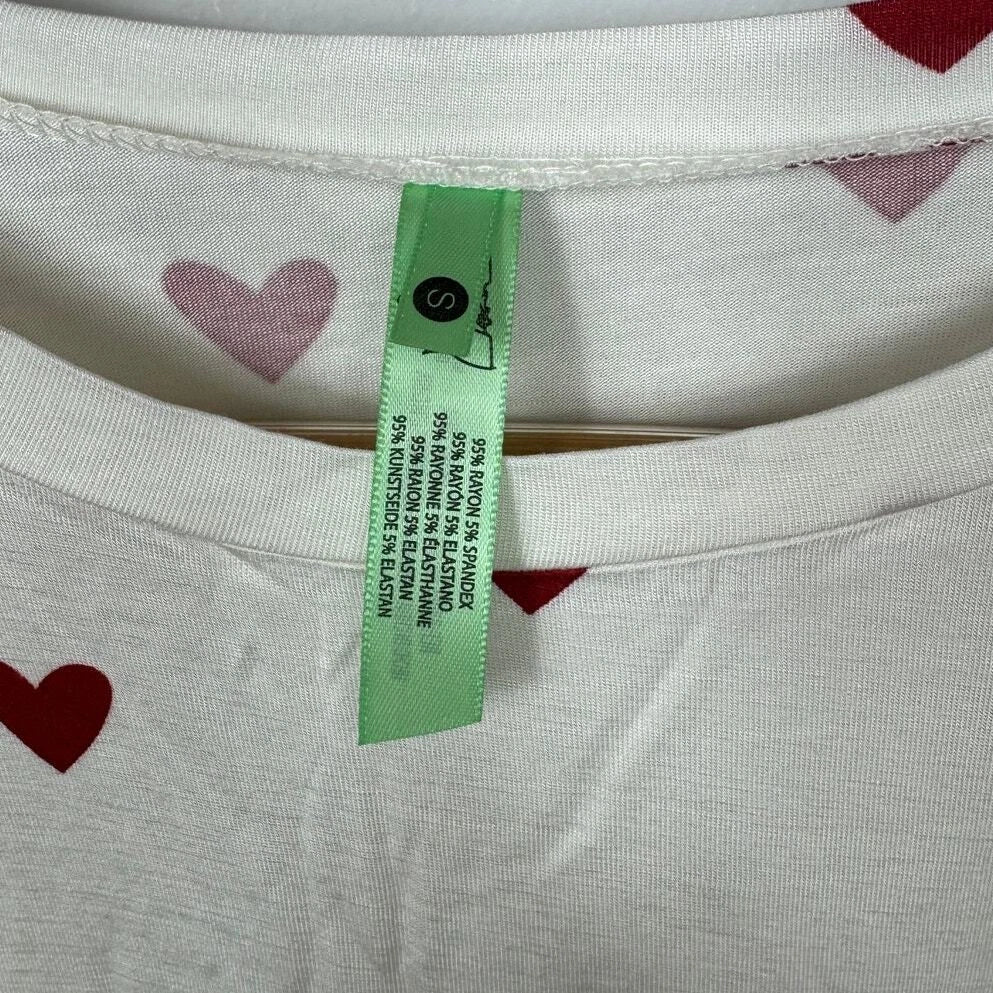 New Honeydew Intimates All American Shortie Set Ivory Hearts Size S