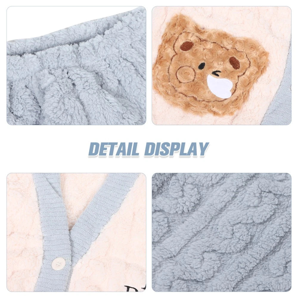 Fleece Pajamas Set Loungewear Sleepwear Girl Cozy for Women Soft