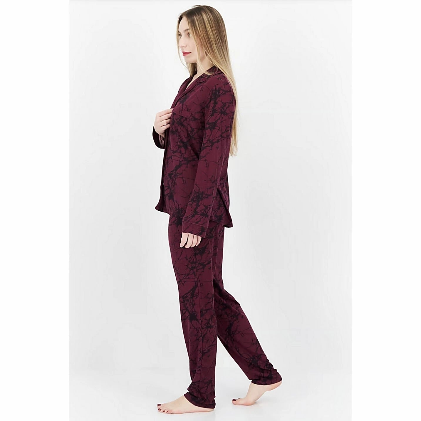 ALFANO 2 Pcs Allover Print Pajama Set Womens XXL