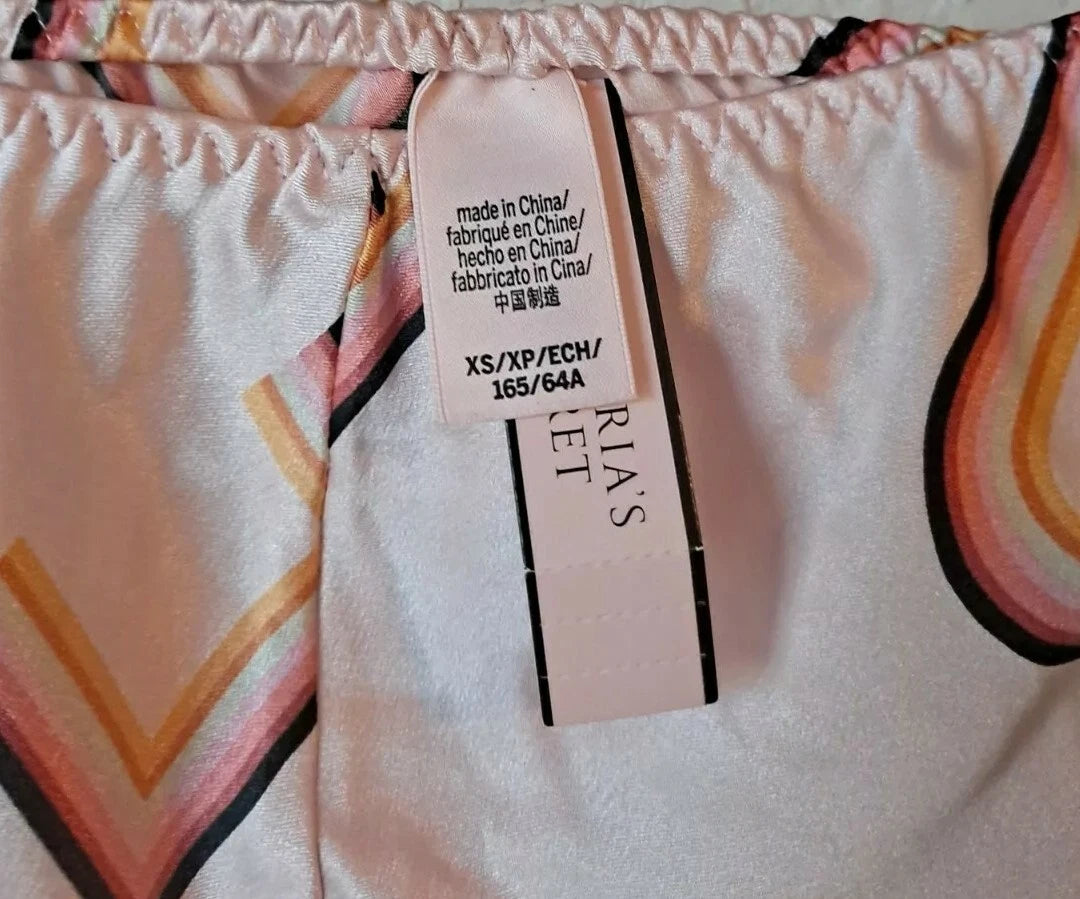 VICTORIA SECRET SATIN/ LACE PAJAMA SLEEP LOUNGE SHORT Color Rose/Pink XS NWT