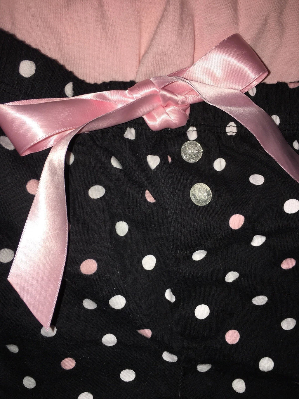 Lala Sleepwear Sequin Panda Pjs Tank Top & Shorts Pink Size:M NEW