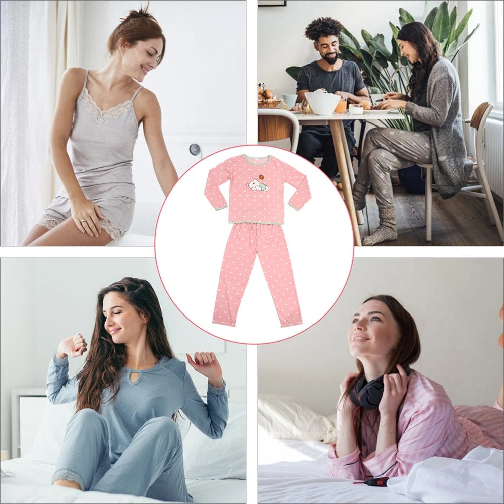 Set of 2 Girl Child Household Sleepwear Suit Autumn Pajamas for Women