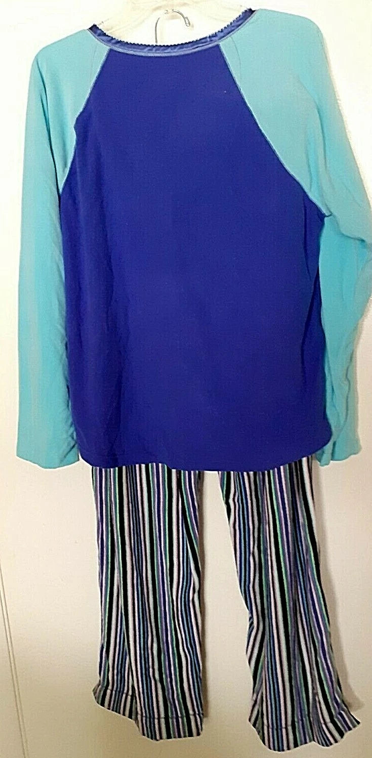 Axcess 100% polyester multi-color fleece pajama sets Size XL