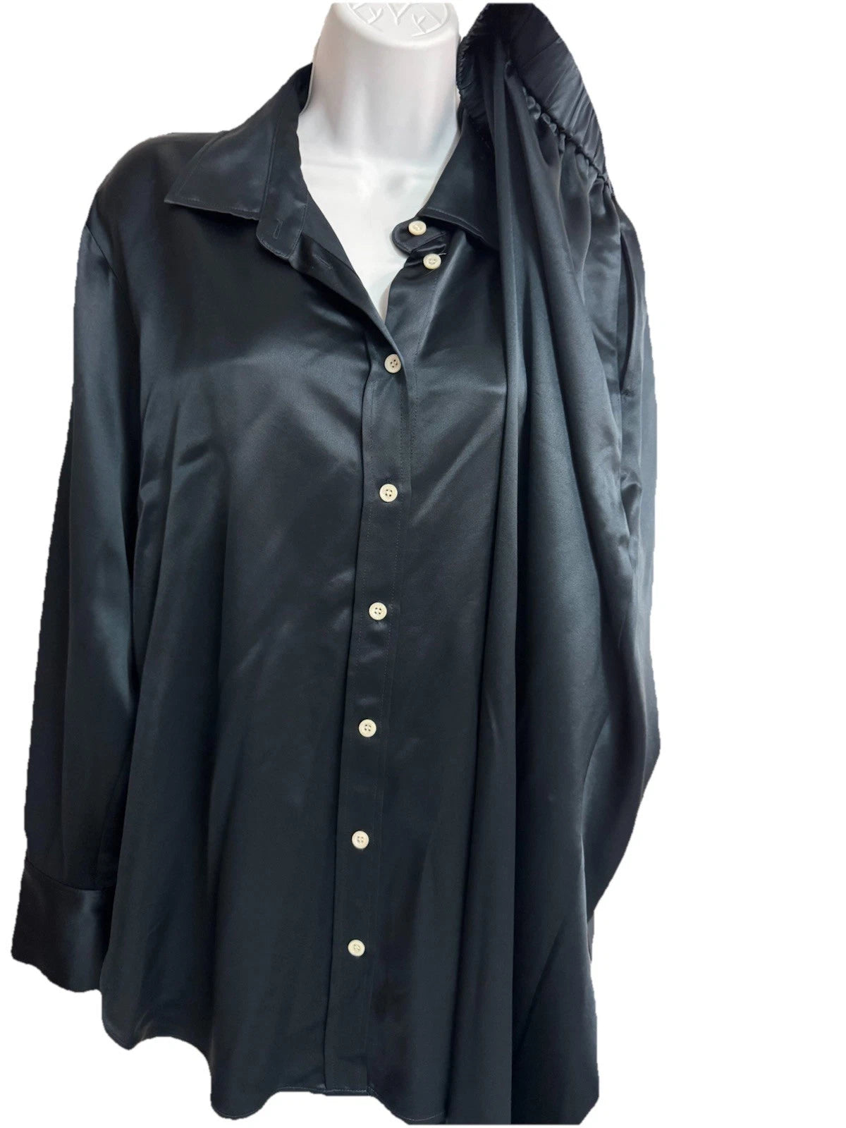 FRAME Dark  Blue Satin 2 Piece Lounge Wear Size S/P