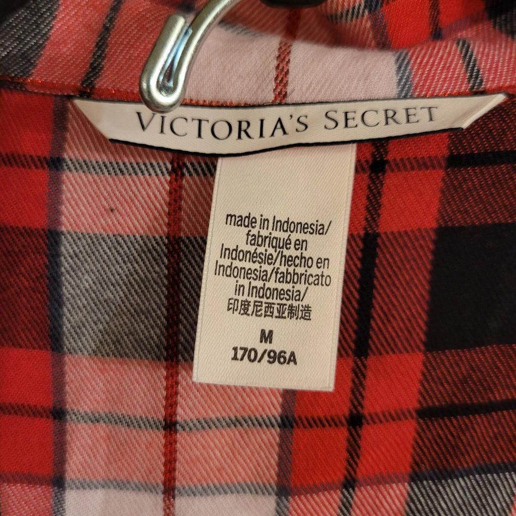 Victoria's Secret Dream Tartan Plaid Pajama Set Red Medium 2pc Pant Set Holiday