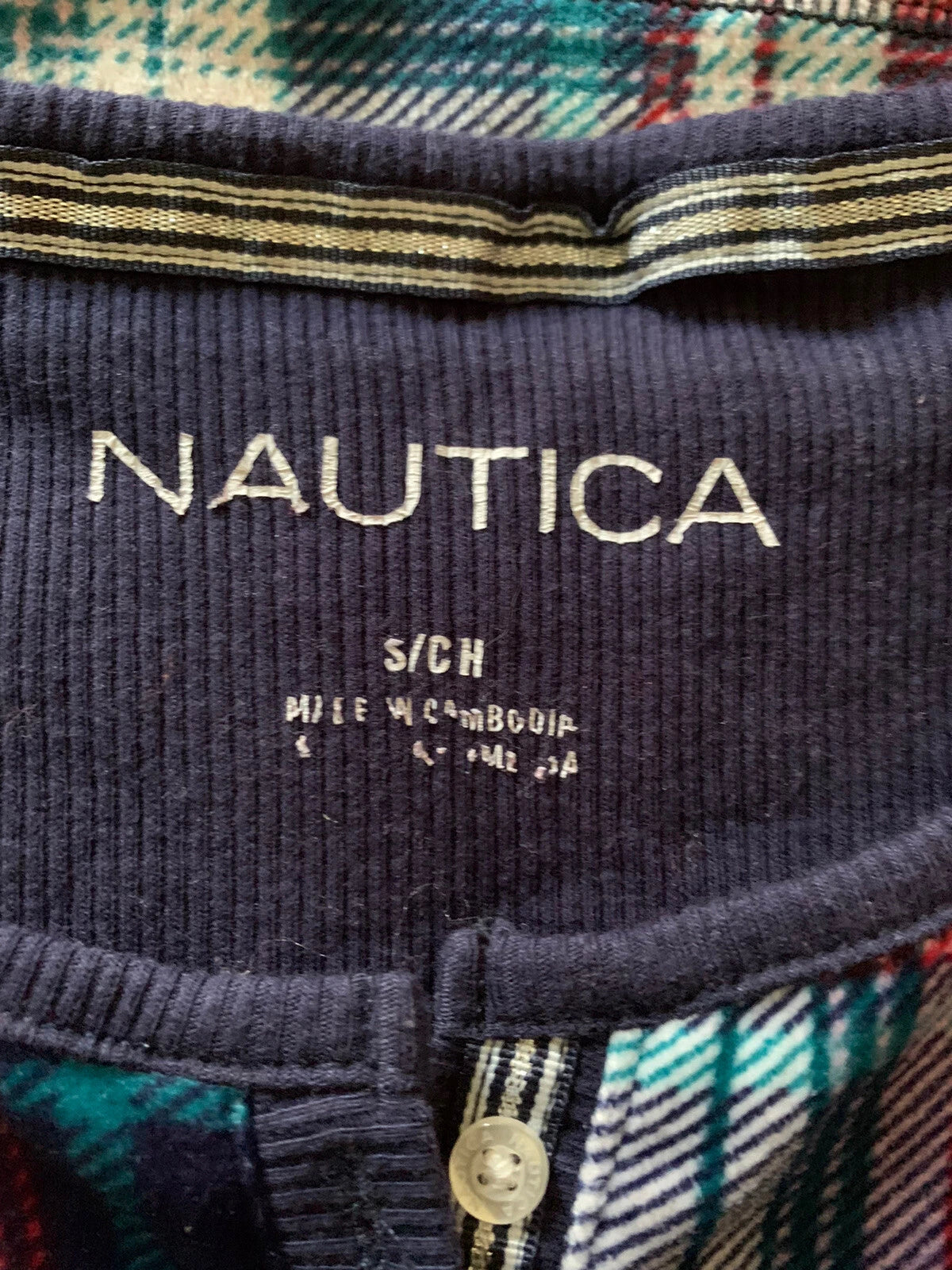 Nautica Women’s Two Piece Pajama Set Super Soft Fleece Sleepwear PJ Small EUC