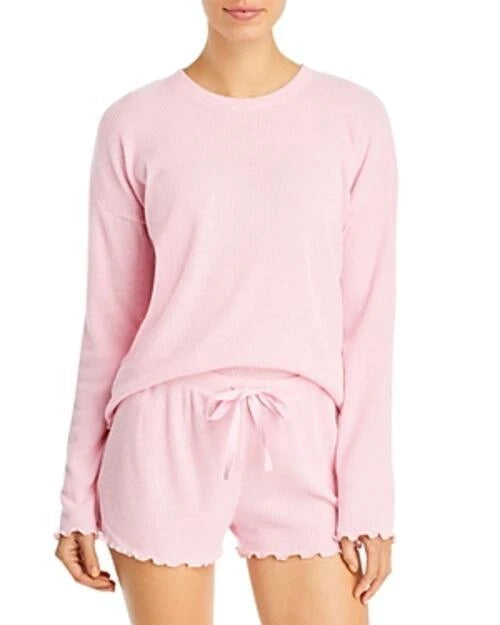 Aqua Sleepy Ruffles Pajama Set Pink Size XS 0830
