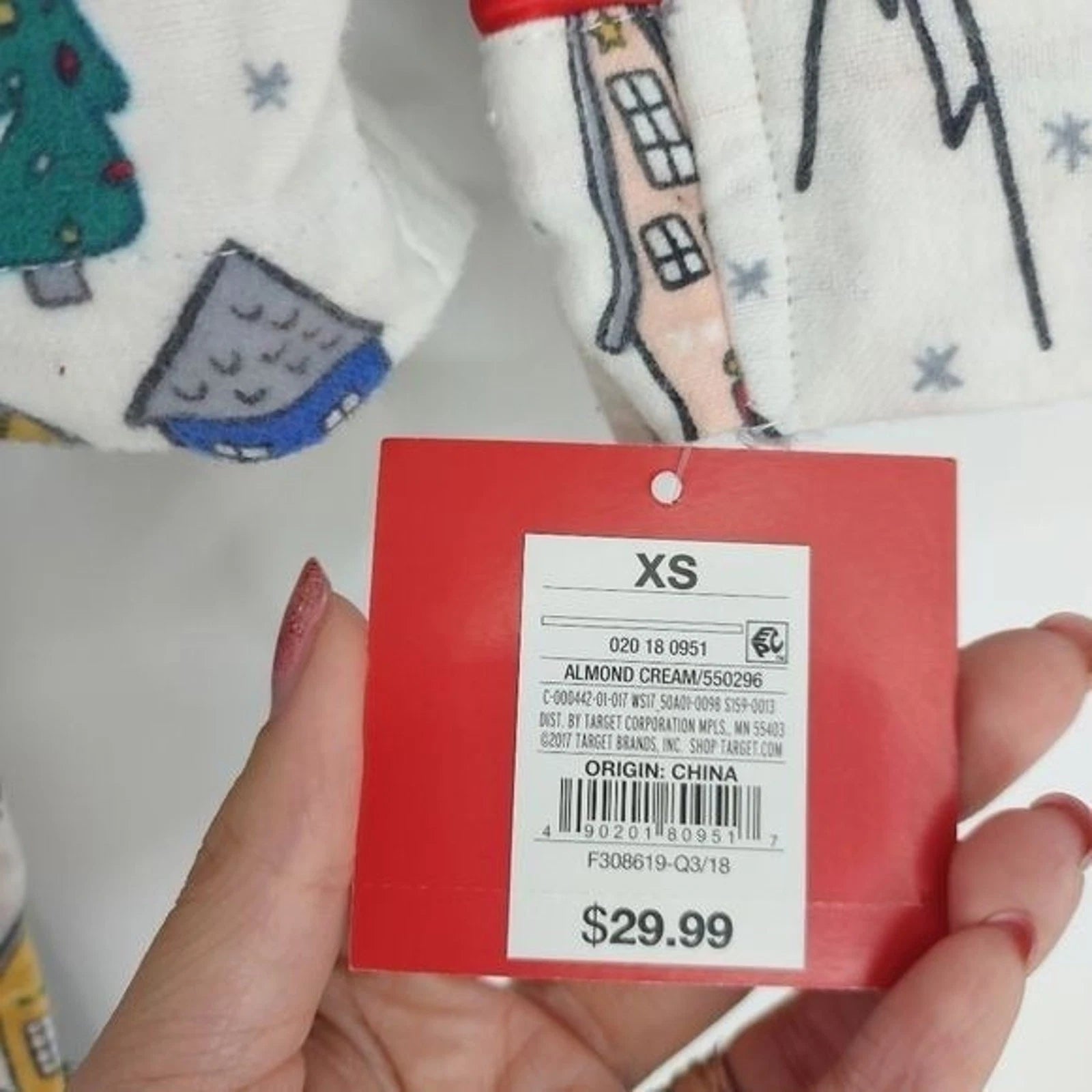 Target NEW Snowy Houses Flannel Pjammas Set 2 Pieces Button Up Size XS