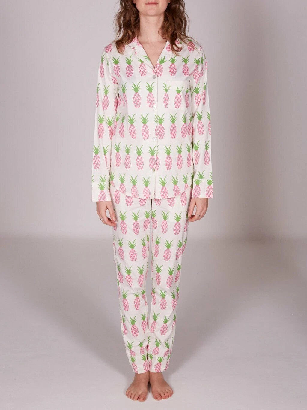 Tales Of Thread Women's Pineapple Pyjama Set Size S UK 8/10 RRP £145 NH9 VV 13