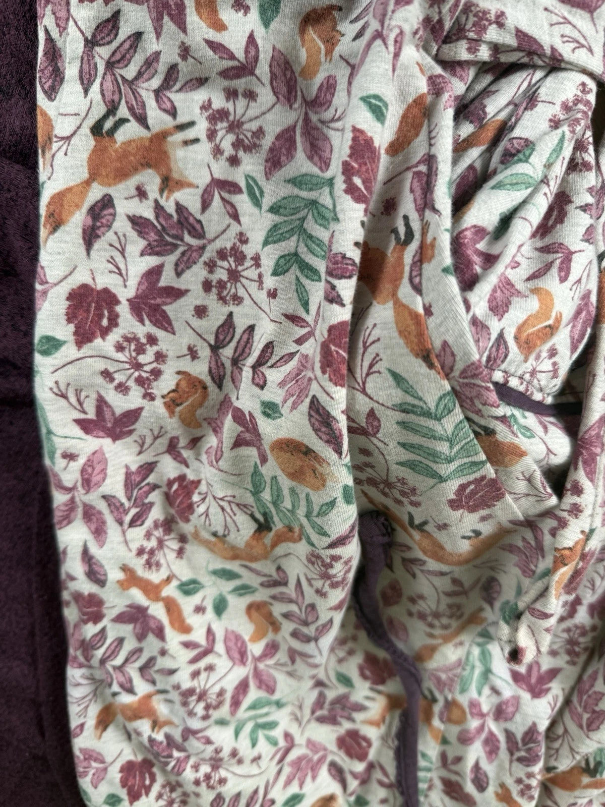 Fat Face Ladies Woodland Fox Print Leggings Trouser & Top Sleepwear Set Size: 8