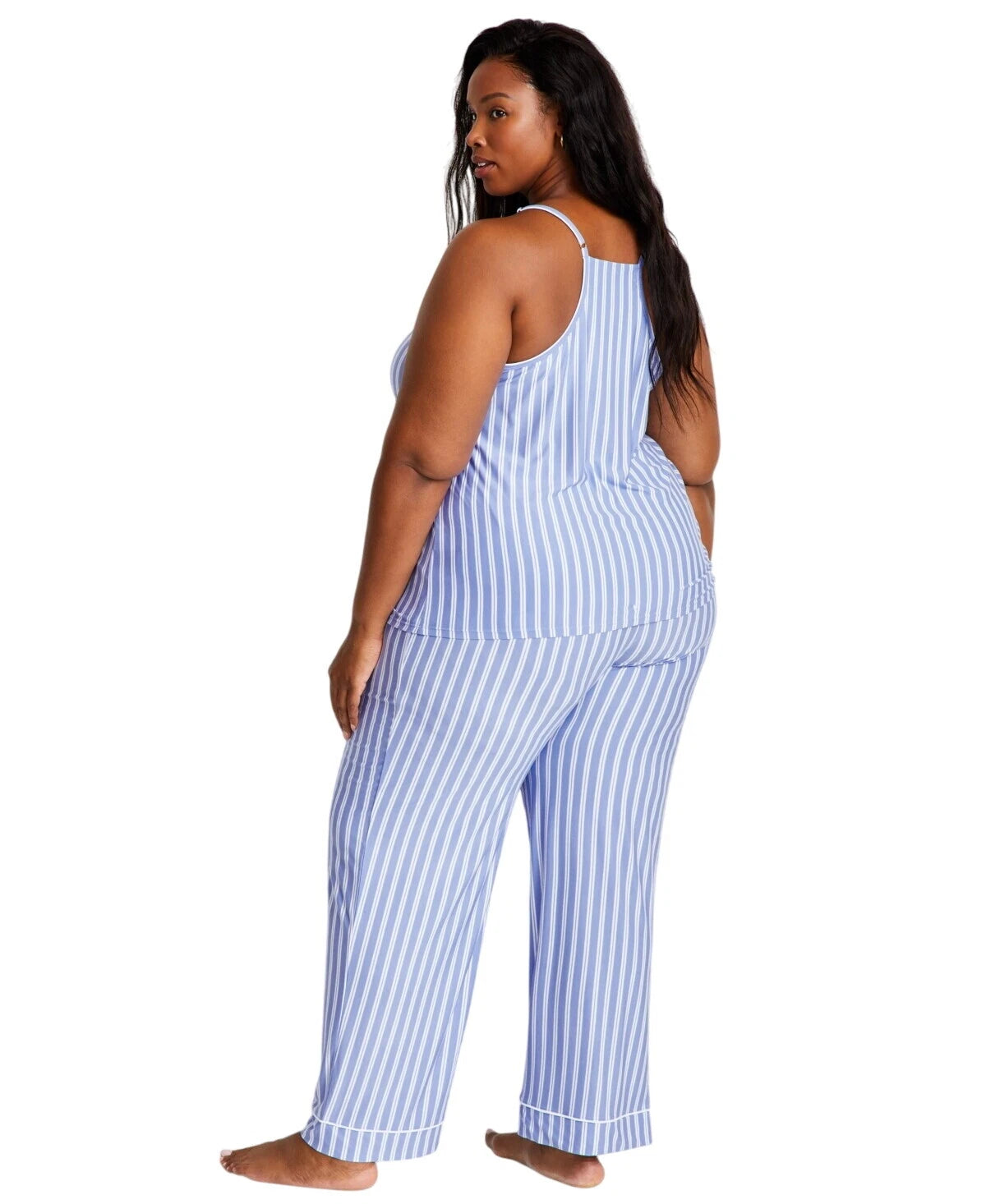 State Of Day Womens Racerback Tank Pajama Set 100201225MS Blue Stripe XL