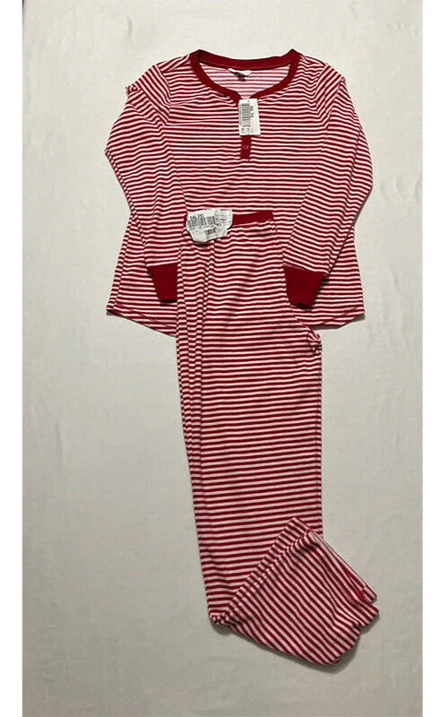 Charter Club Thermal Fleece Printed Pajama Set Classic Stripe XS