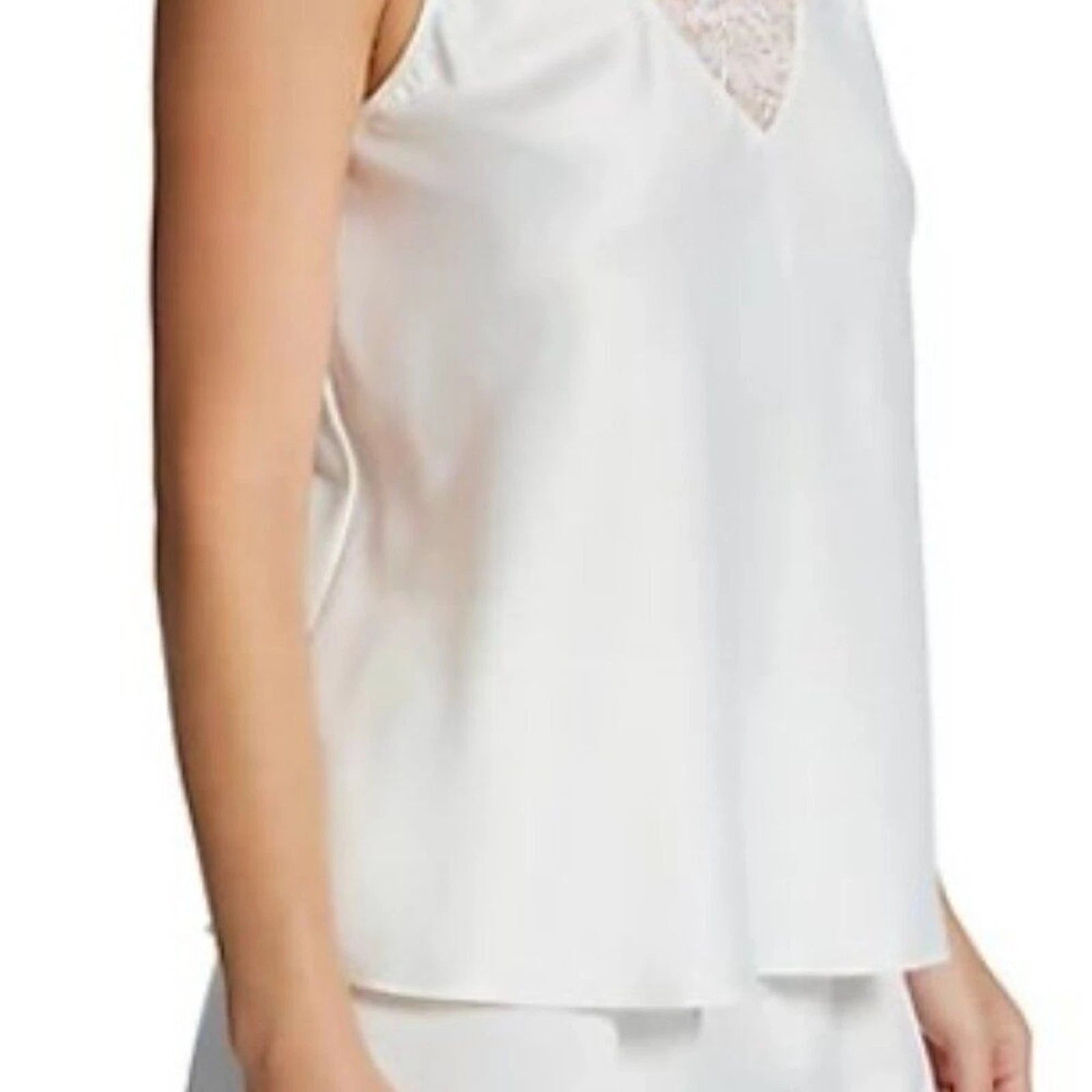 NWT Flora Nikrooz Claudine Matte Shirt Set with Lace