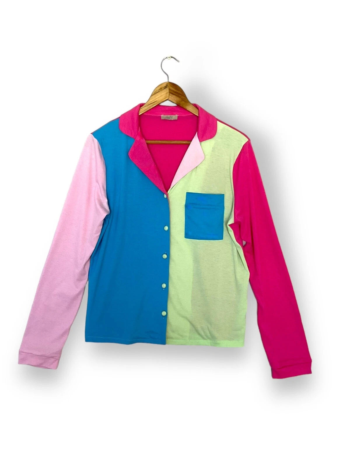 The Night Store Colour Block Pyjama Set Jersey Size S