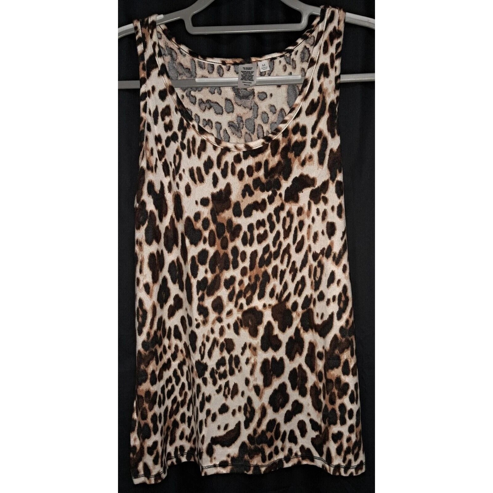 New Directions Sleep Set/3, Animal Print & Charcoal Gray, M