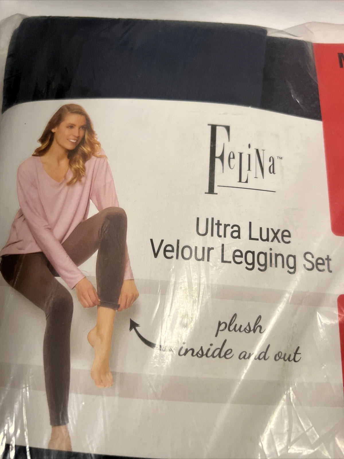 Felina Women's Ultra Luxe Velour Legging Lounge Set Loungewear Navy Size M 02