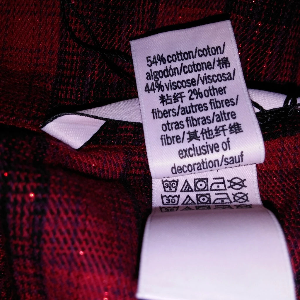 Victoria Secret Pajama Set Large Top & Bottom Red Black Plaid Button Up New