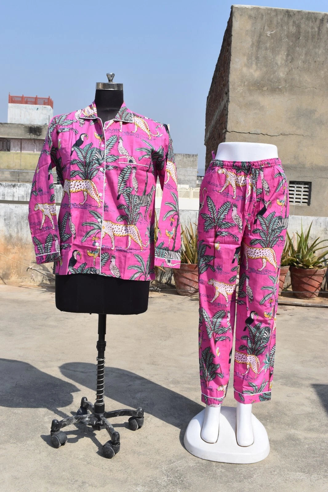 Printed night suit Summer nightwear Sleepwear night suit Relaxation outfit
