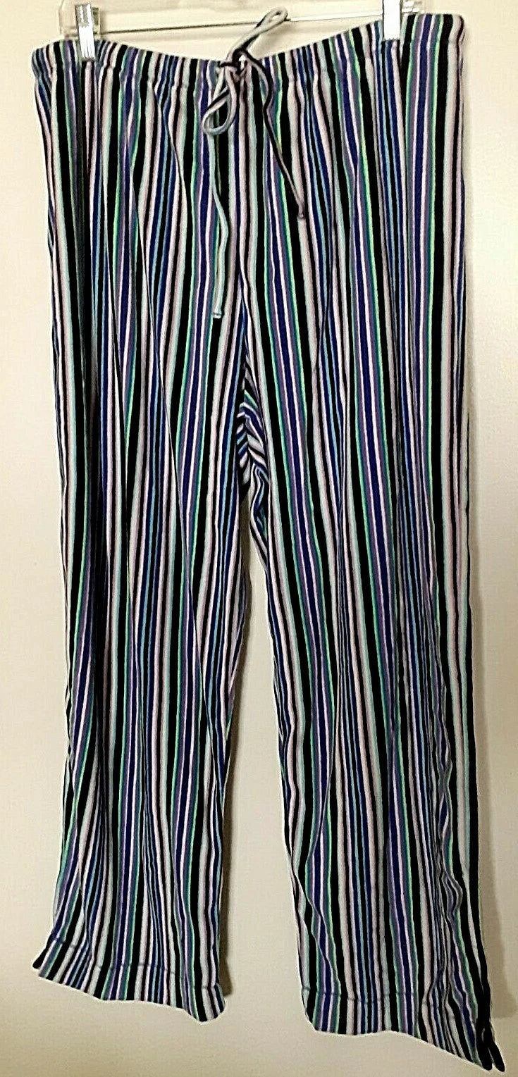 Axcess 100% polyester multi-color fleece pajama sets Size XL
