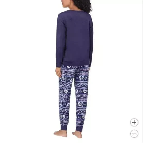 Nautica 2 Piece Sleepwear Set -  Blue Silky Stretch Fleece Women's,  XXL
