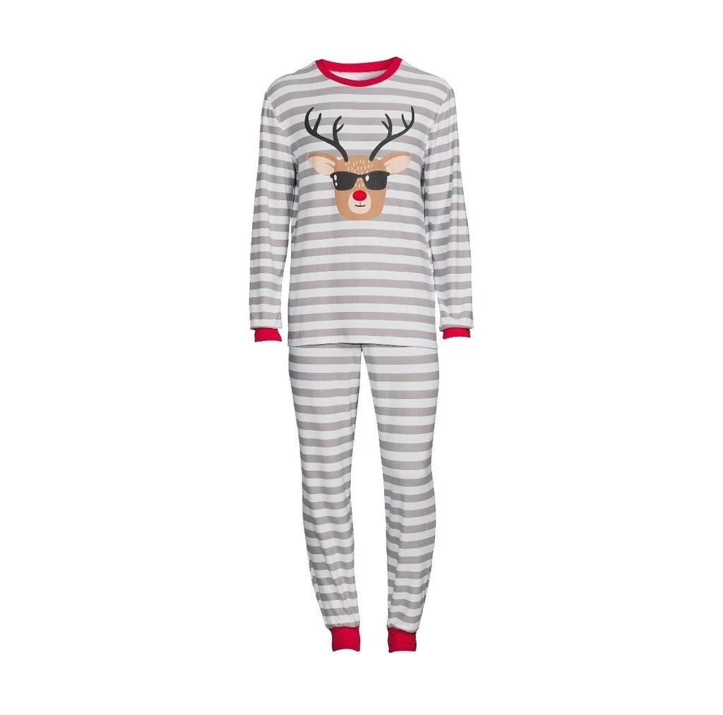 Jolly Jammies Men's Stripe Dear Matching Family Christmas Pajamas Set Size XL