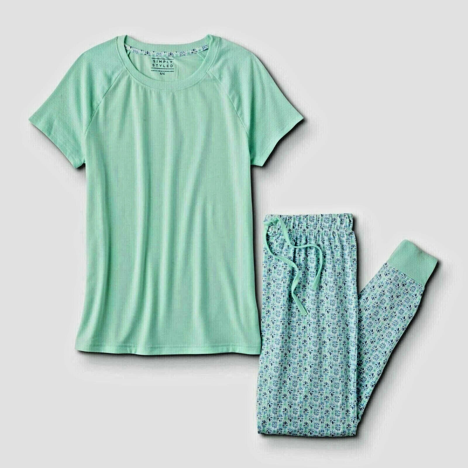 Ladies Pajama Set Yucca Green Simply Styled  Size Medium  New