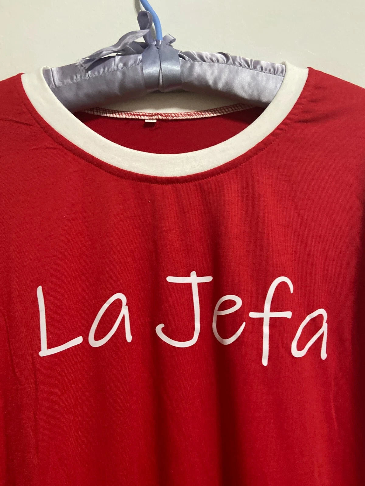 Women Long Sleeve Elastic Waist Christmas Pajamas Set "La Jefa"