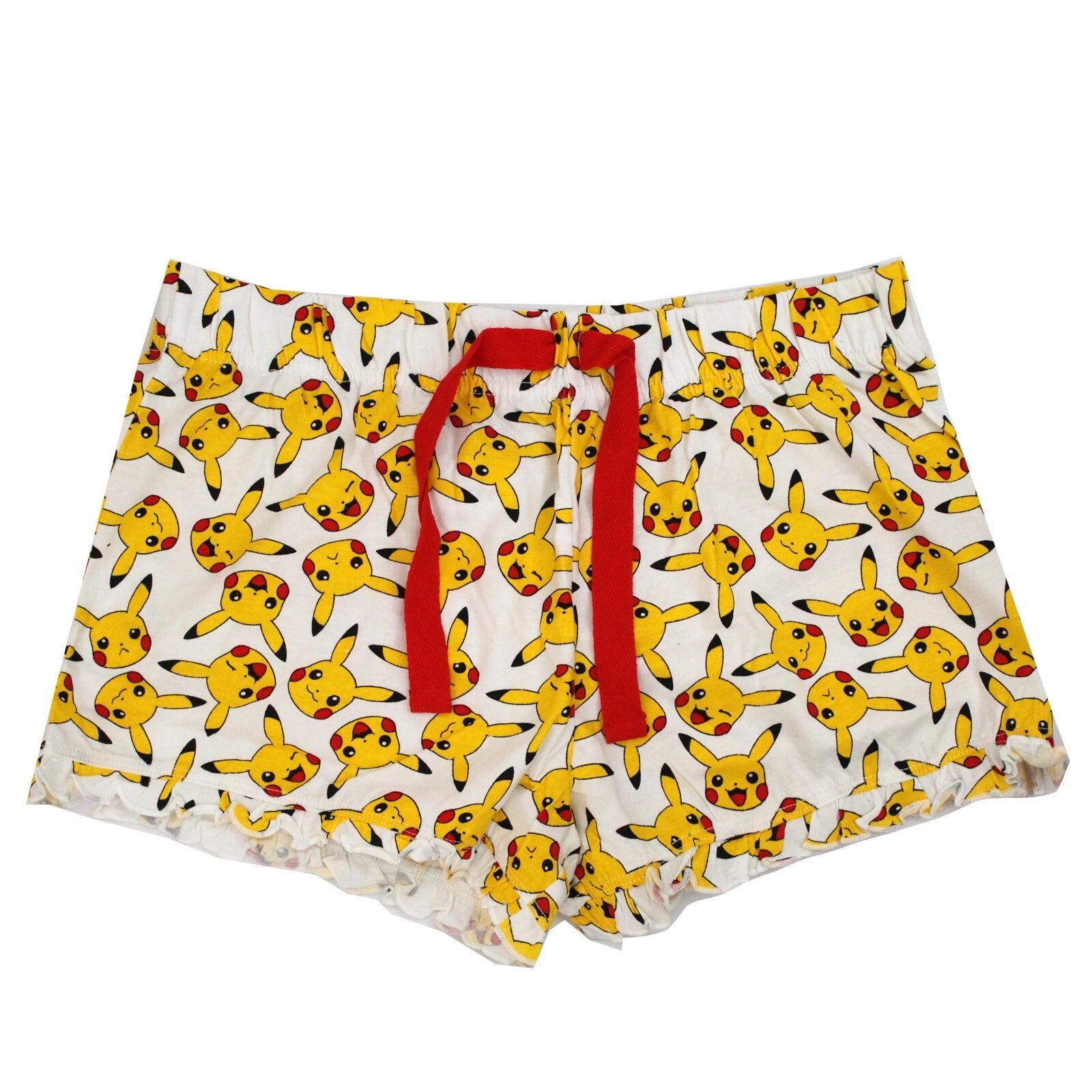Ladies Womens POKEMON PIKACHU Shortie Short Pyjamas Pjs SIZE 10-12