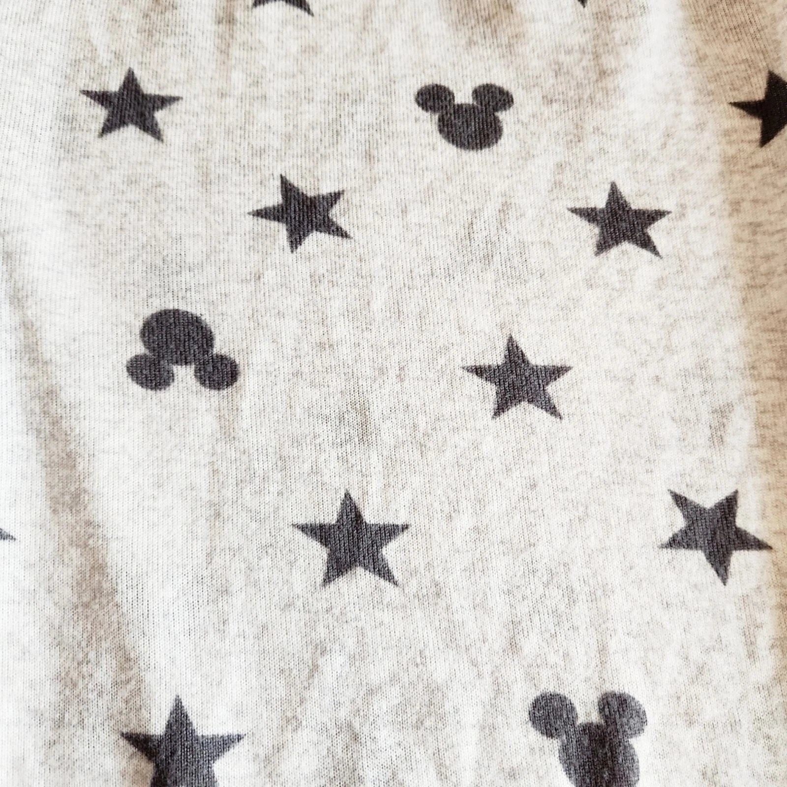 Disney Mickey Mouse Print Women's 2 Piece Pajama Set Grey Black Size XL