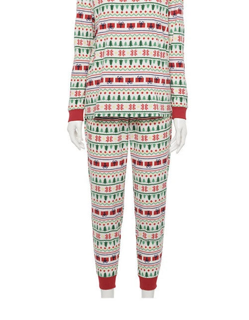 Woman's Jammies For Your Families Christmas Kitsch Fairisle Pajama Set Size XS