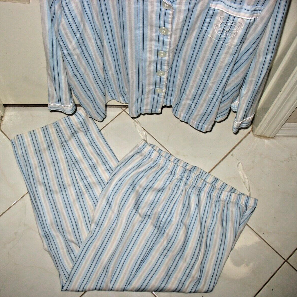 GOOD QUALITY - XL - COTTON - 2 PC PAJAMA SET - LONG SLEEVE - EMBROIDERED POCKET