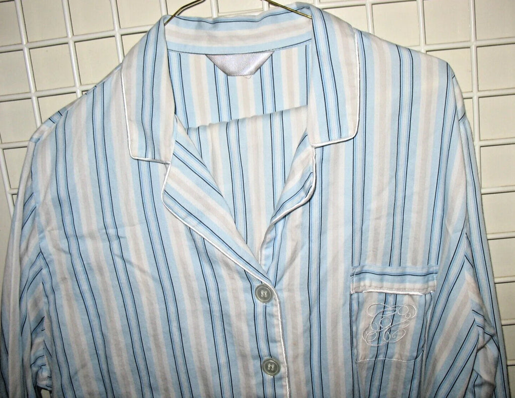 GOOD QUALITY - XL - COTTON - 2 PC PAJAMA SET - LONG SLEEVE - EMBROIDERED POCKET