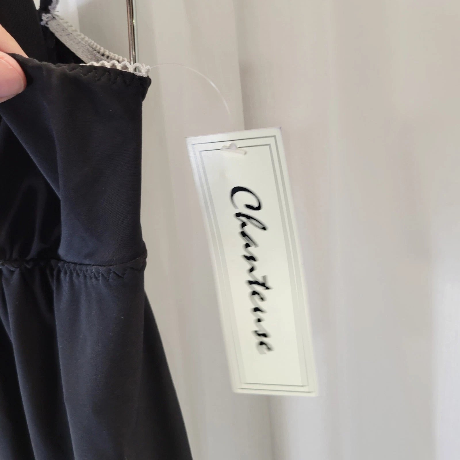 Chanteuse Black and White Pajama Top and Pants, M, NWT