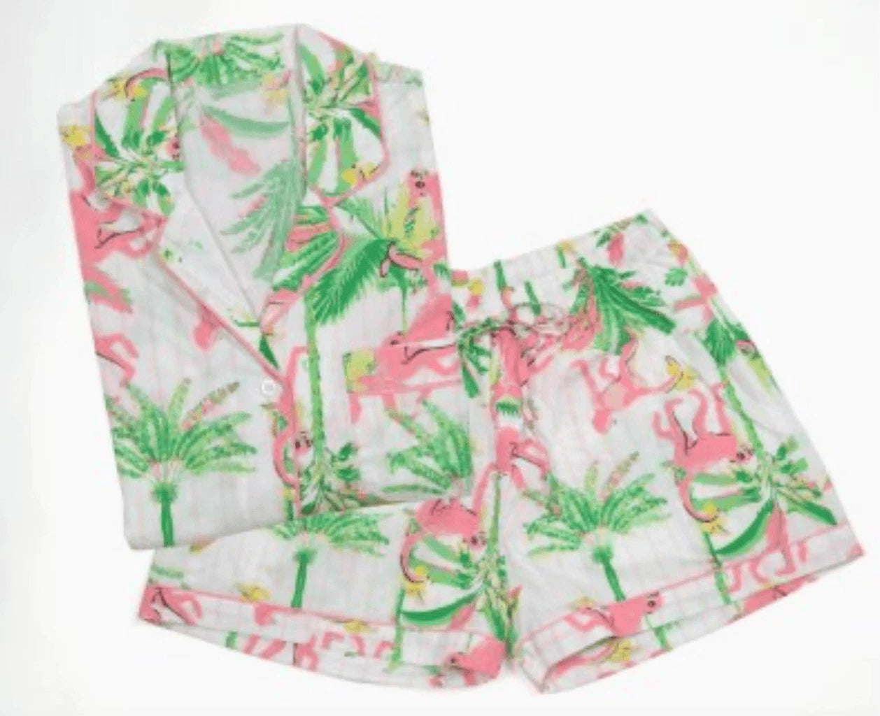 8 Oak Lane Women's Monkeys Long Sleeve Cotton Shorts Set, L/XL $89