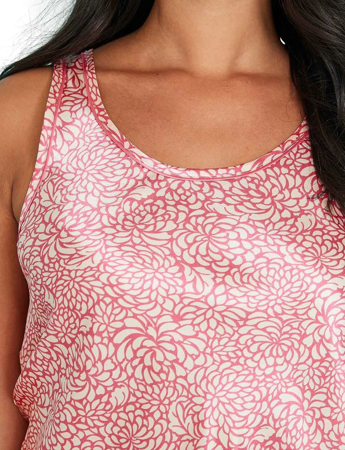 Crop Satin Print Pyjama, Pink, 22/24