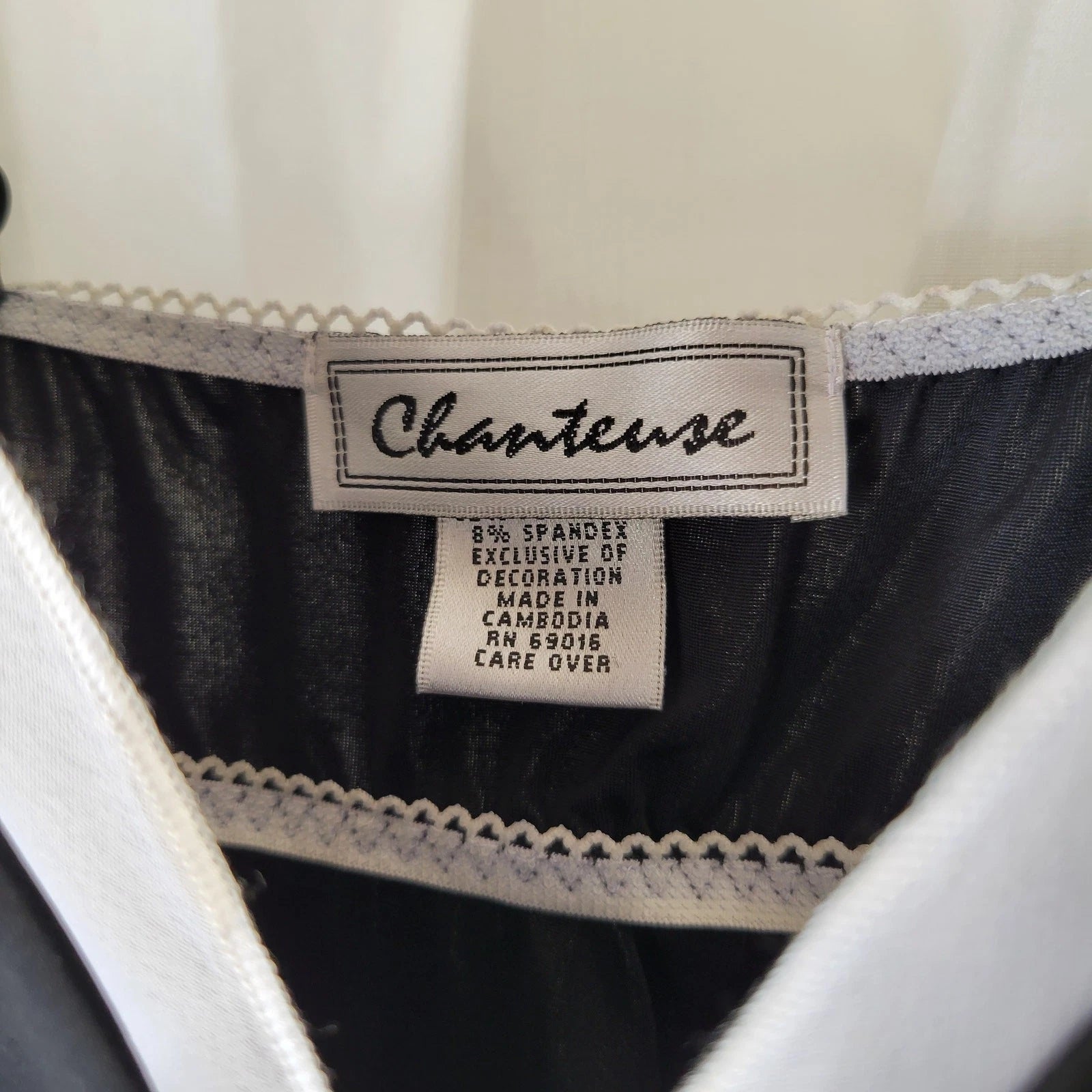 Chanteuse Black and White Pajama Top and Pants, M, NWT