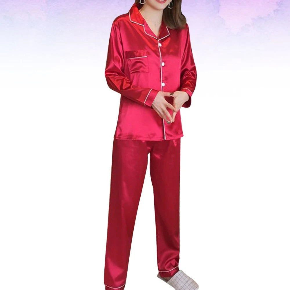 Silk Nightgowns Women Silk Pajamas Women Sleepwear Set Women Pajamas Set