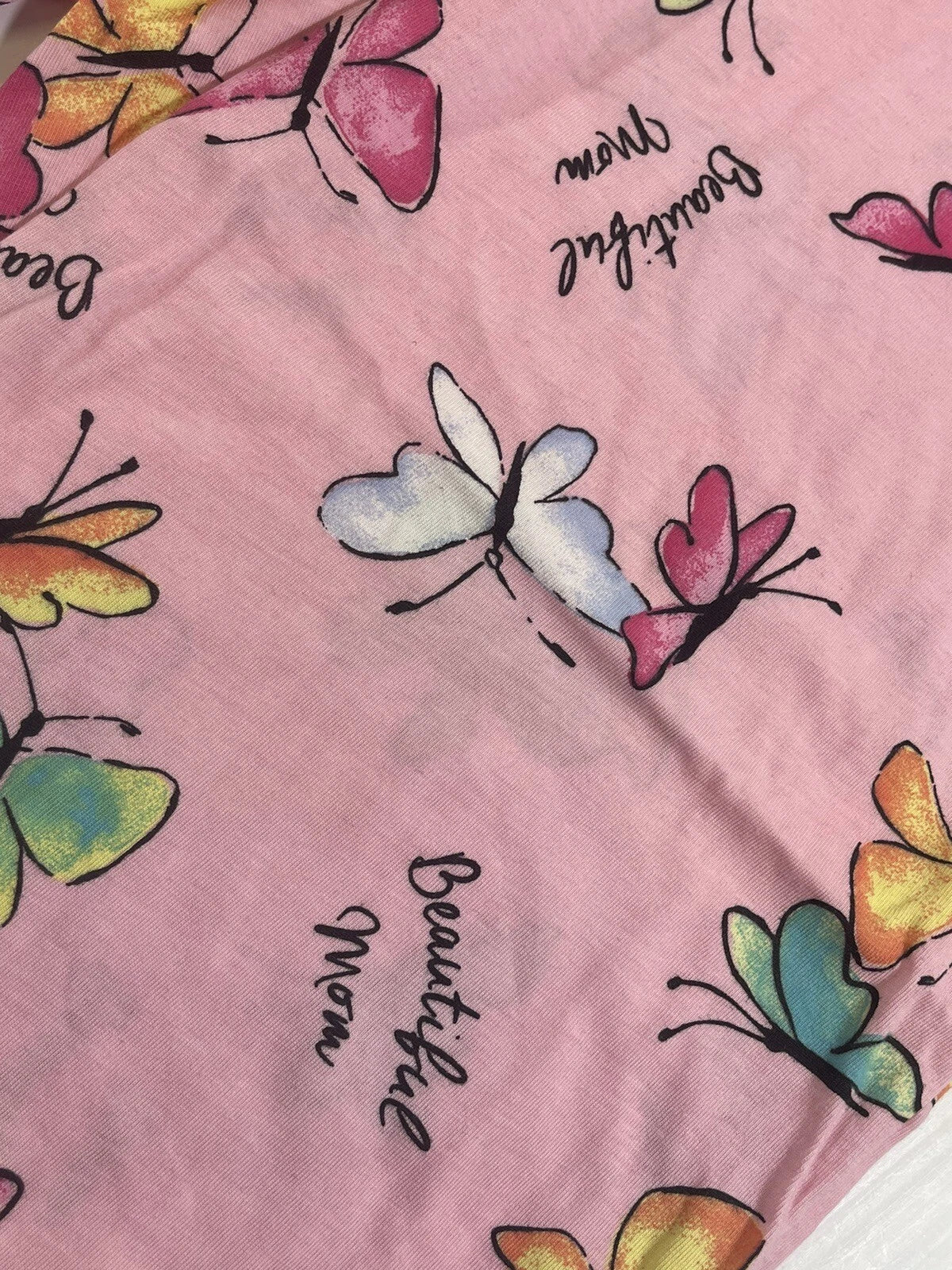 All You Need Is Mom Woman’s Cotton Blend Sleepwear Tee Pant 2Pc Set S 4-6