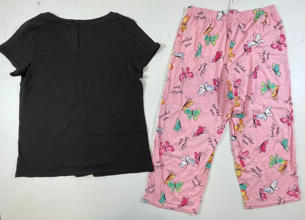 All You Need Is Mom Woman’s Cotton Blend Sleepwear Tee Pant 2Pc Set S 4-6