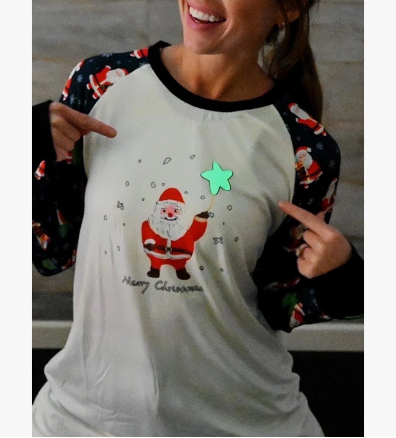 Christmas Pajamas for Women, Long Sleeve Holiday Pjs Printed Matching Sleepwear