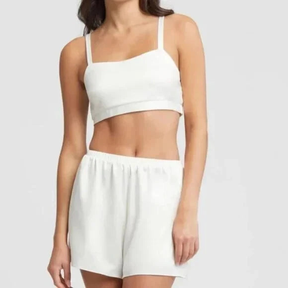 Rya Collection L126245 Ivory the Swan Bralette & Shorts Pajama Set Size L