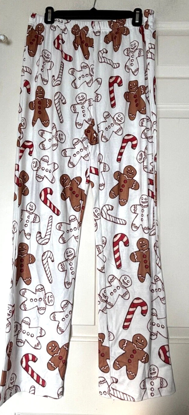 Christmas Pajamas Shirt & Pants COOKIE BAKING CREW Size Womens M NEW