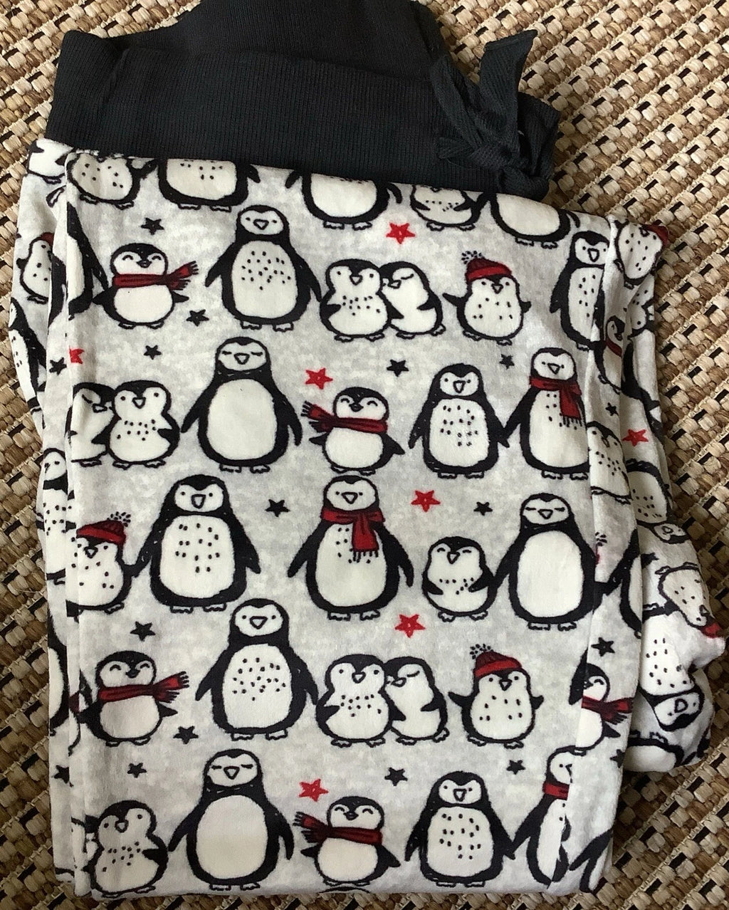 M&Co Grey Penguin Fleece Pyjamas Women Christmas Gift Warm Cosy UK 8-10 £28