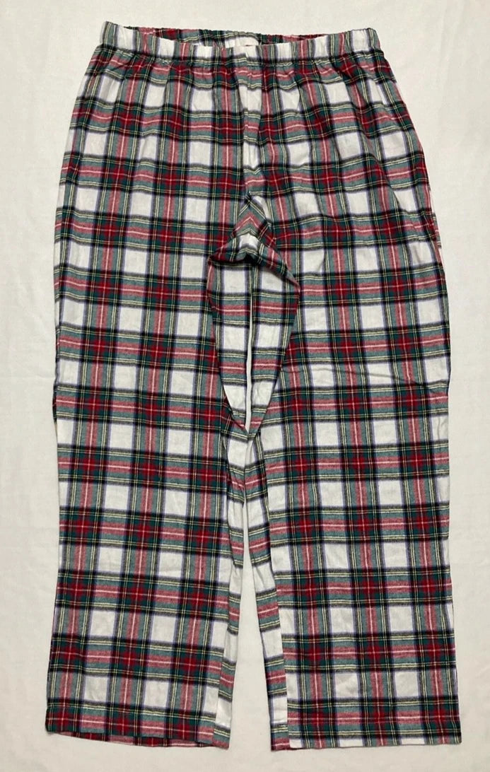Family Pj Set 2 Piece Top & Pants Plaid Multicolor L